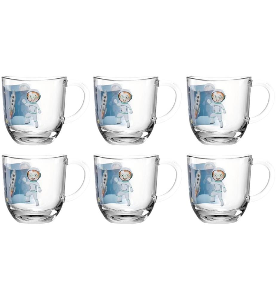LEONARDO - Tasse pour enfants Avvenutura 280 ml, 6 pièces, Univers