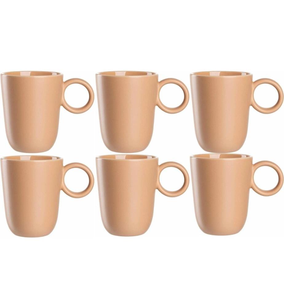 LEONARDO - Tasse à café Roma 400 ml, 6 Pièce/s, Orange