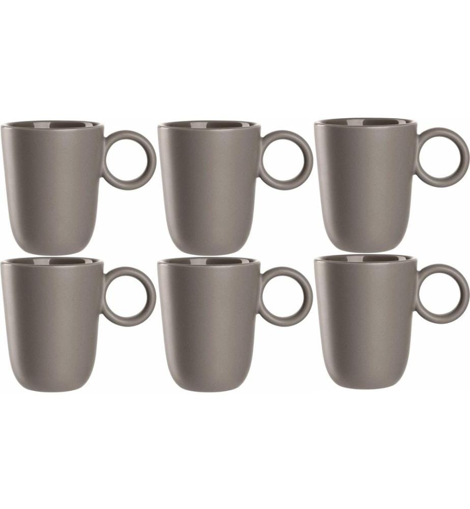 LEONARDO - Tasse à café Roma 400 ml, 6 Pièce/s, Taupe