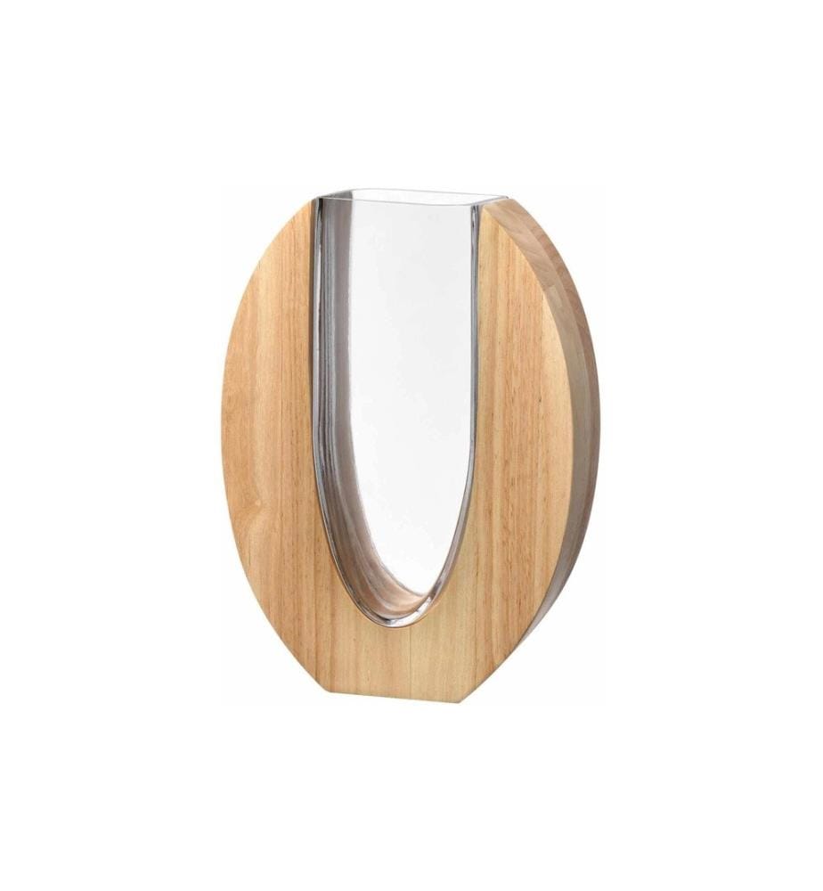 LEONARDO - Vase Legno 28 cm, Brun/Transparent