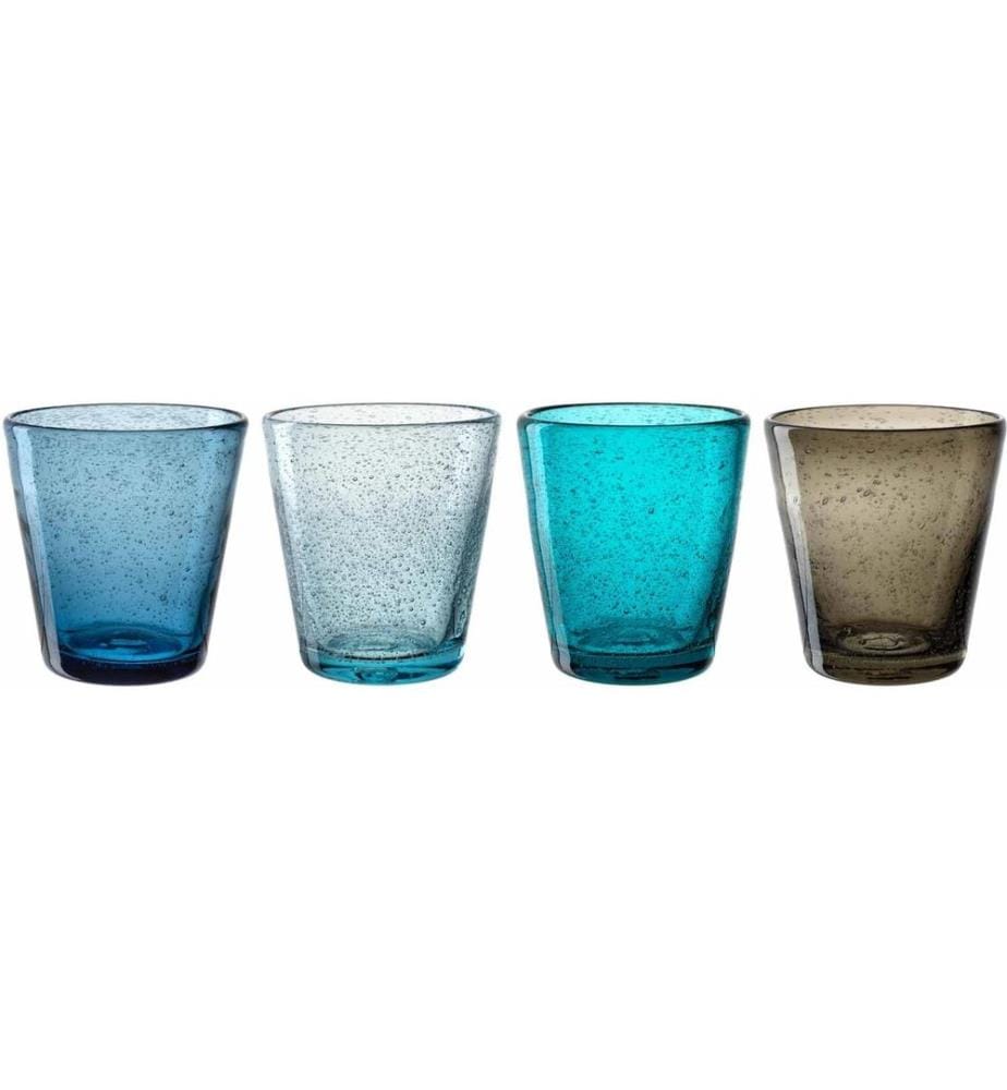 LEONARDO - Verre Burano 330 ml, 4 pièces, Multicolore