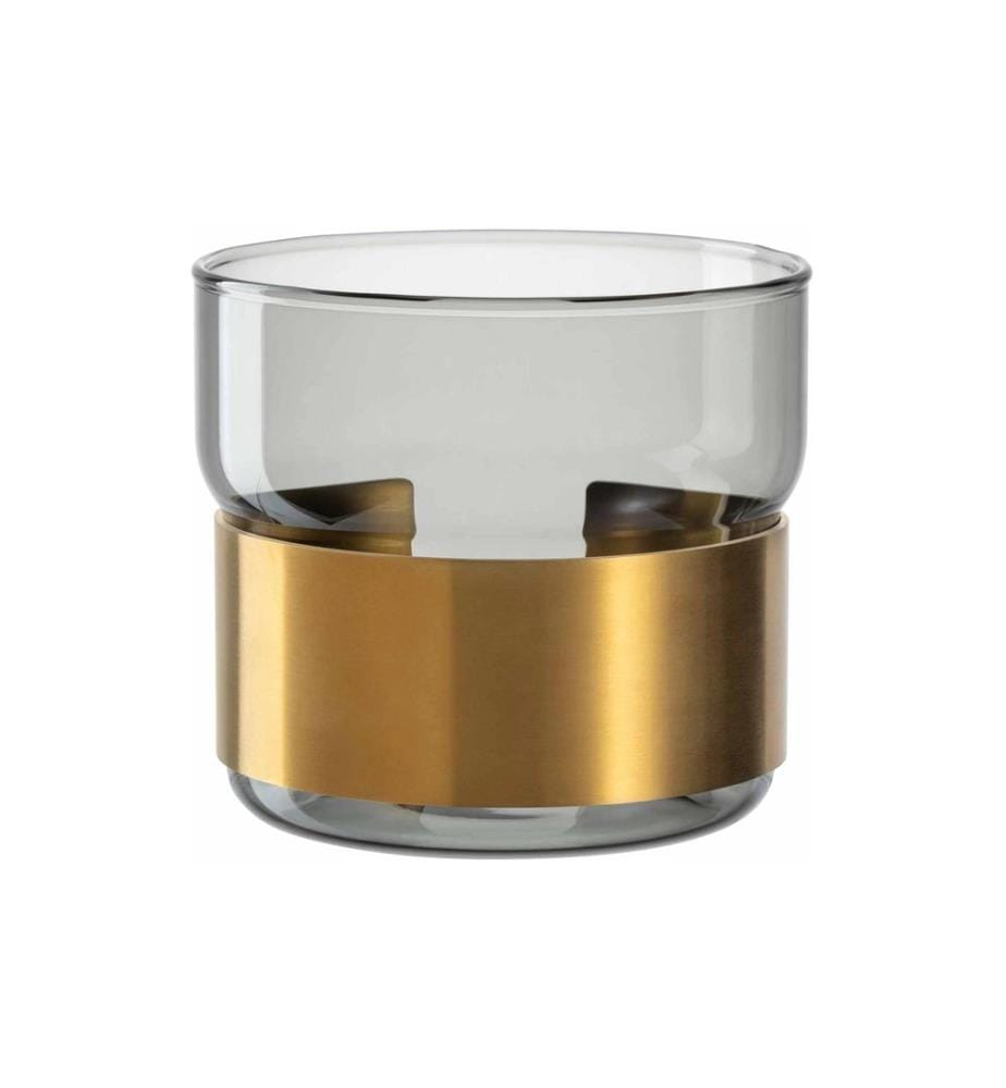 LEONARDO - Bougeoir de table Silenzio 19 cm, or/transparent
