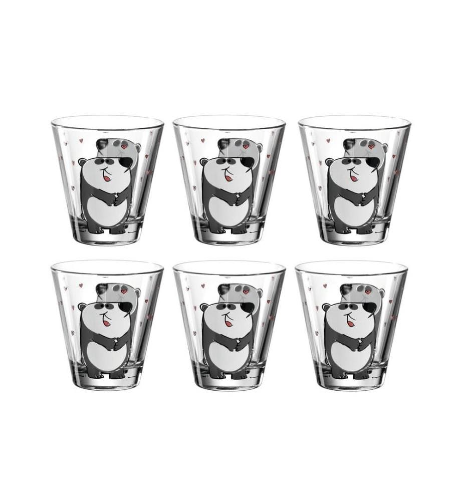 LEONARDO - Verre à boire pour enfants Bambini Panda, 6 pièces