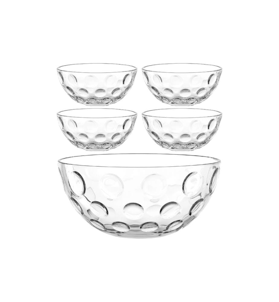 Leonardo Set de bols L Cucina Optic, 5 pièces, Transparent