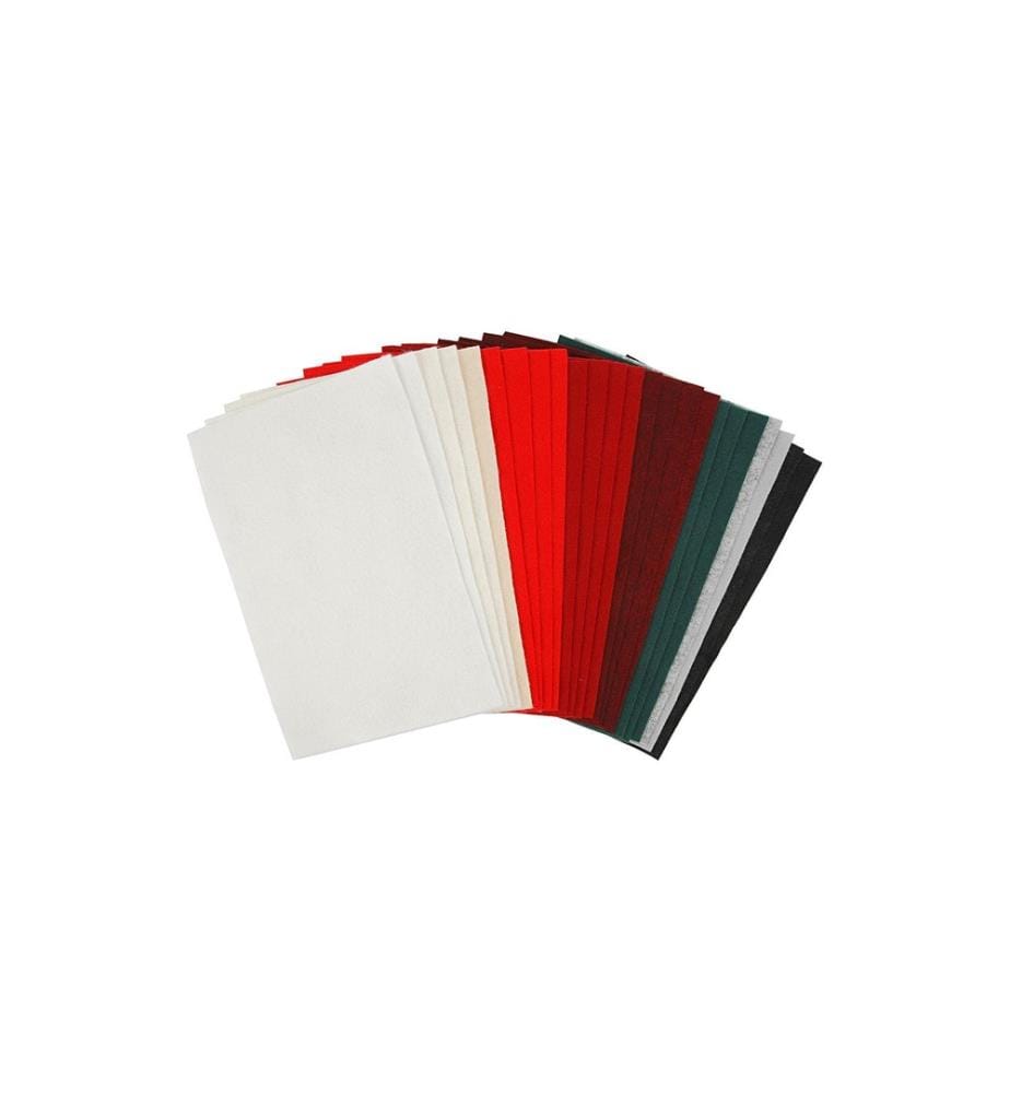 CREATIV COMPANY - Feutre de bricolage 1.5 mm, 20 x 30 cm, 24 pièces, multicolore