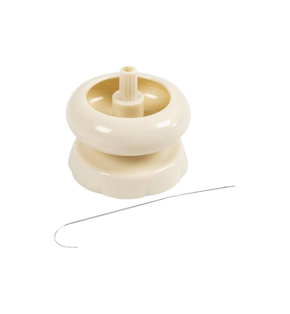 CREATIV COMPANY - Auxiliaire denfilage Carrousel de perles avec aiguille, 7 x 7 cm