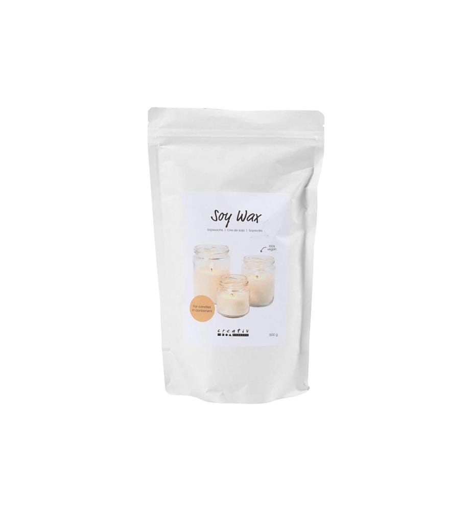 CREATIV COMPANY - Cire Soja Flocons, crème, pour récipients, 500 g