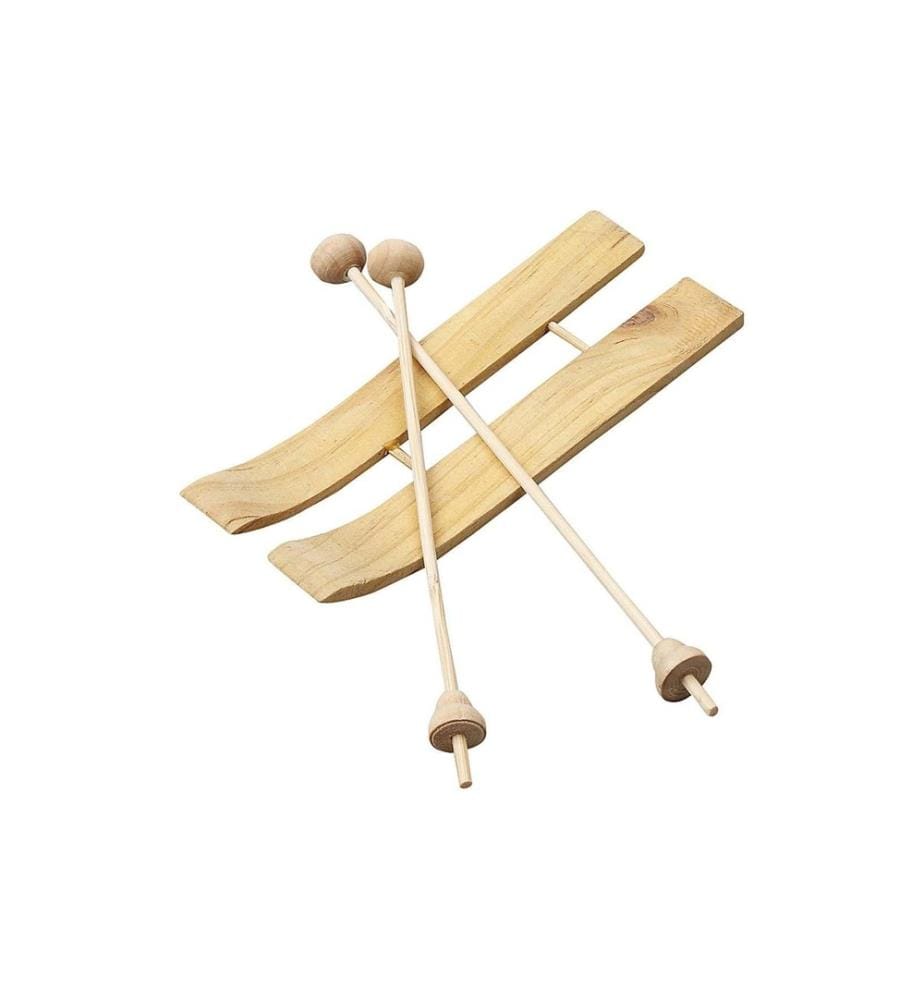 CREATIV COMPANY - Mini figurine 11 x 3.8 cm Ski avec bâtons
