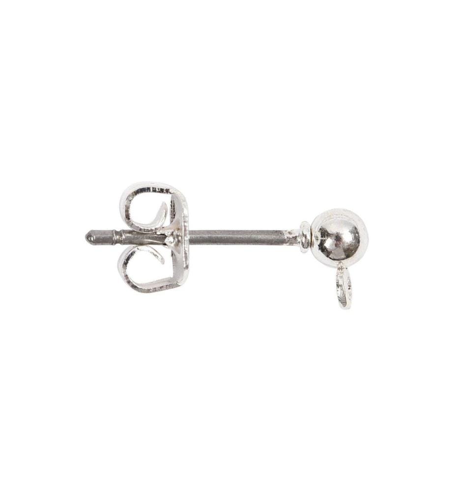 CREATIV COMPANY - Boucle doreille 13 mm Plaqué argent, sans nickel, 10 pièces.