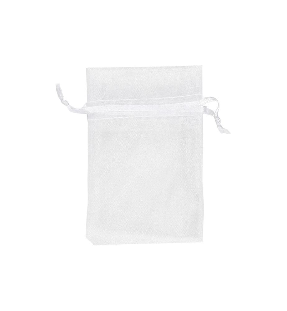CREATIV COMPANY - Sac en organza Organza 7 x 10 cm Blanc, 10 pièces
