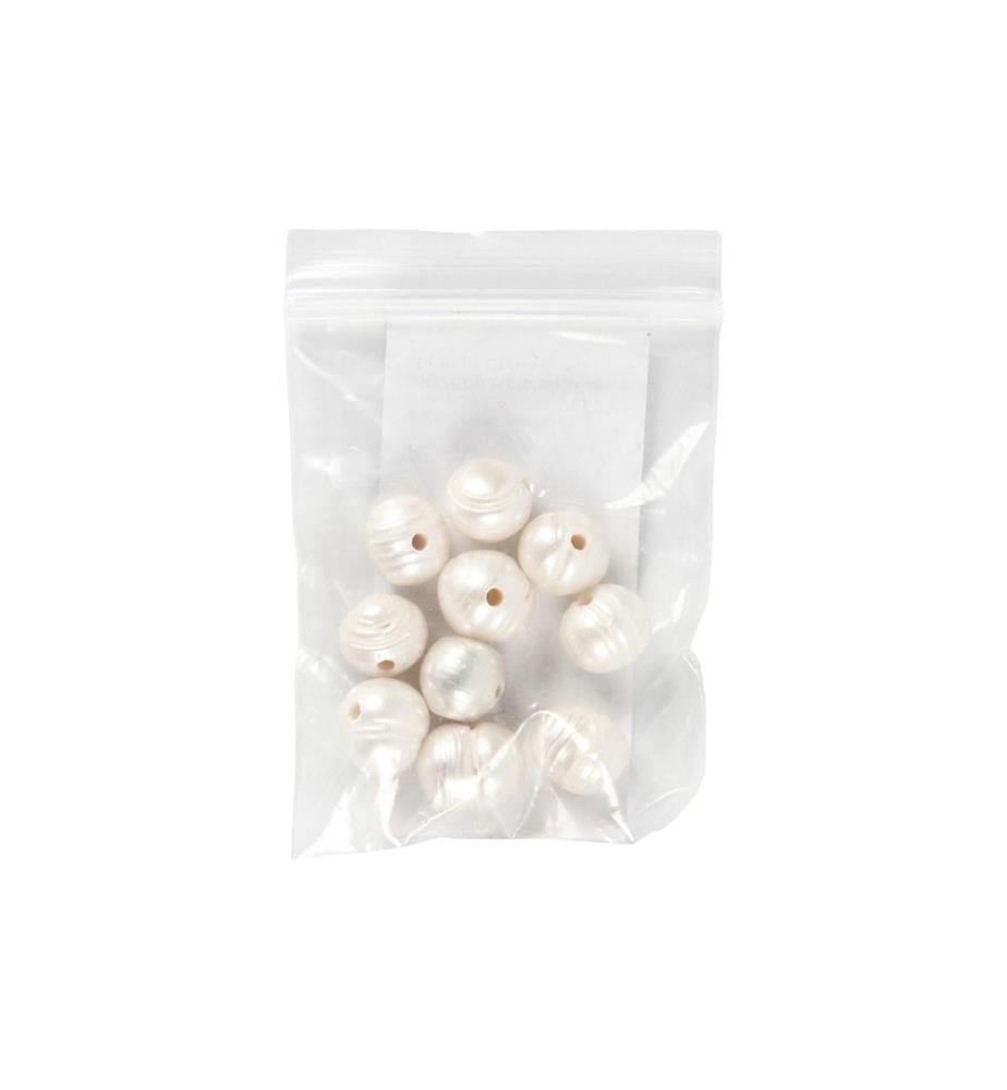 CREATIV COMPANY - Perles Eau douce, 9-11 mm, taille du trou: 2 mm, 10 pcs.