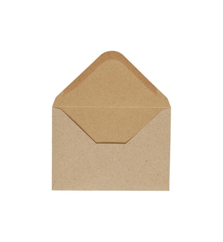 CREATIV COMPANY - Enveloppe 11.5 x 16 cm Nature, 10 pièces