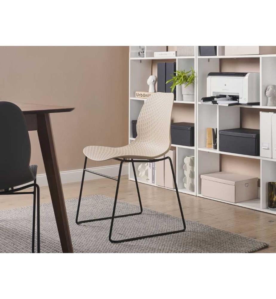 Lot de 4 chaises de conférence PANORA Beige