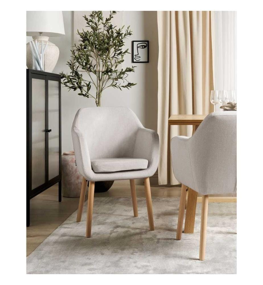 Chaise de salle à manger YORKVILLE II Velours Taupe