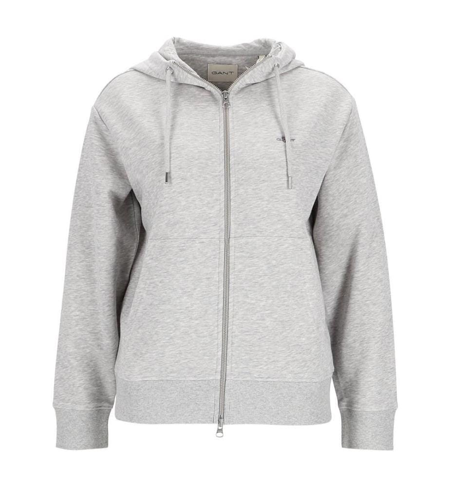 Sweat à capuche zippé Shield - Gris Chiné Clair