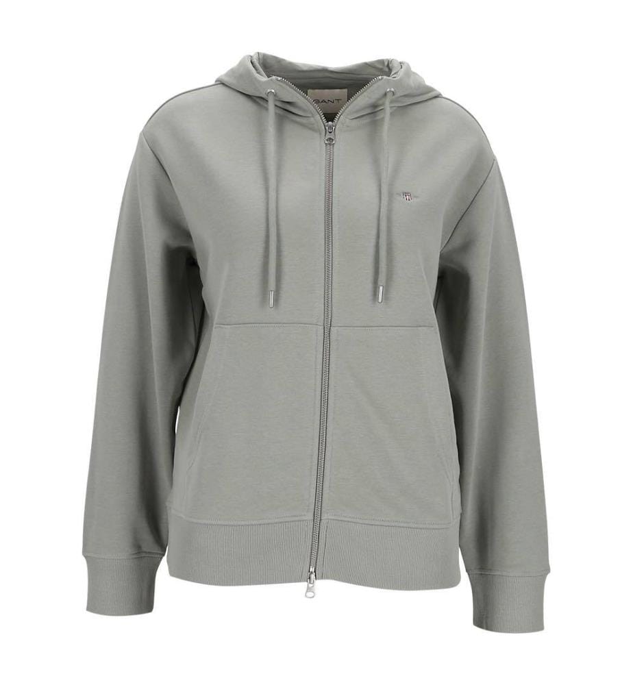 Sweat à capuche zippé Shield - Vert Sauge Délavé