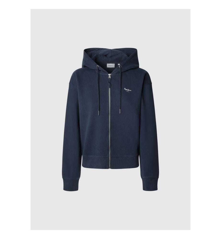 Sweat zippé à capuche - Bleu