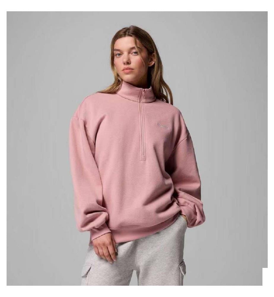 Sweat Demi-zip Aldermore - Rose