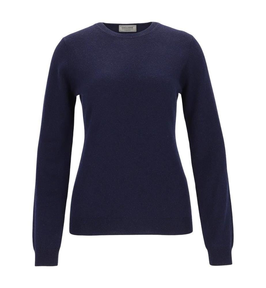 Pull Col Rond pour Femme en Cachemire - Marine