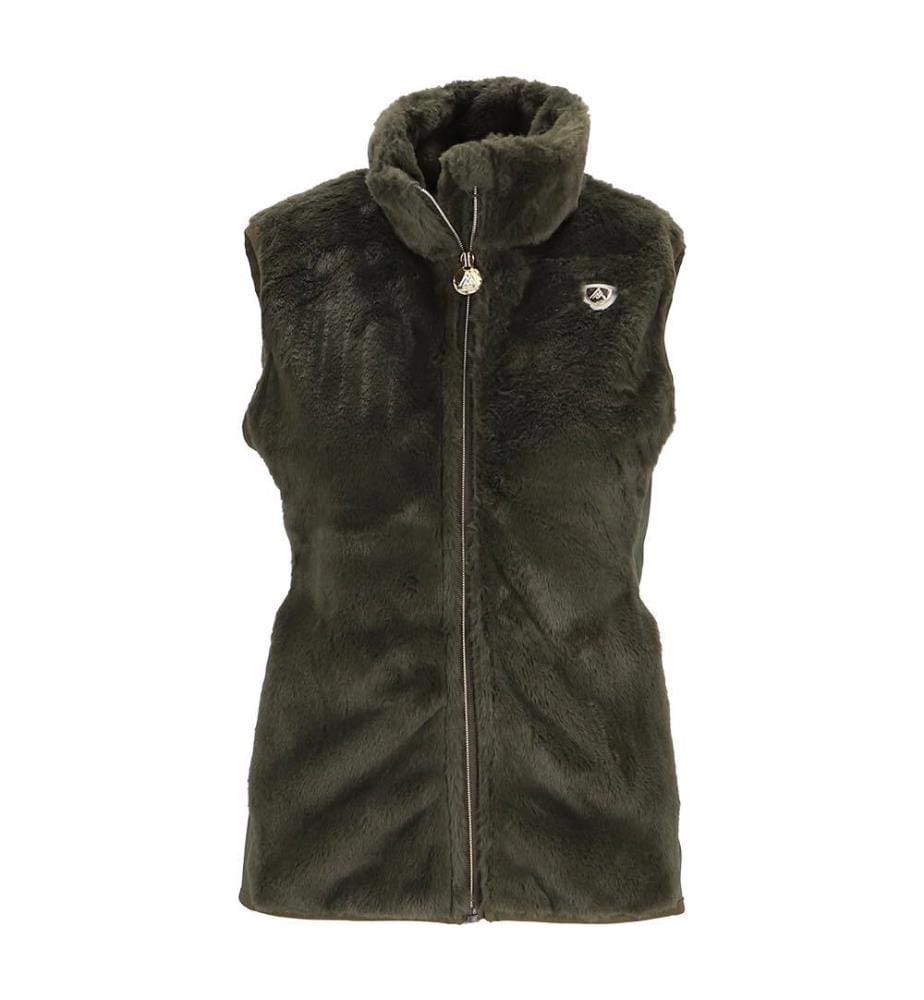 Gilet fausse fourrure - Kaki