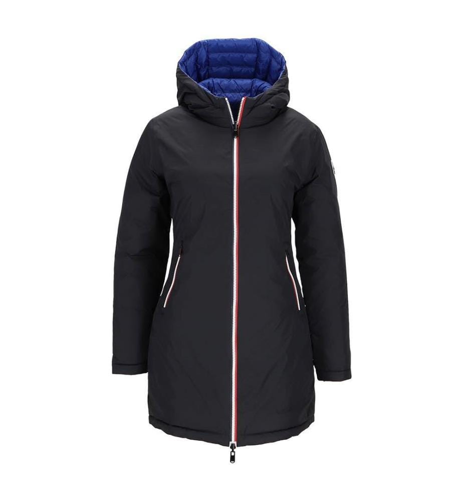 Veste Longue Réversible Verone - Noir et Bleu Foncé