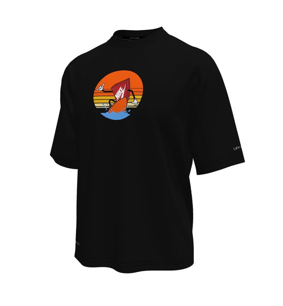 Sunset Surf Big Short-Sleeve Hydroguard - Noir