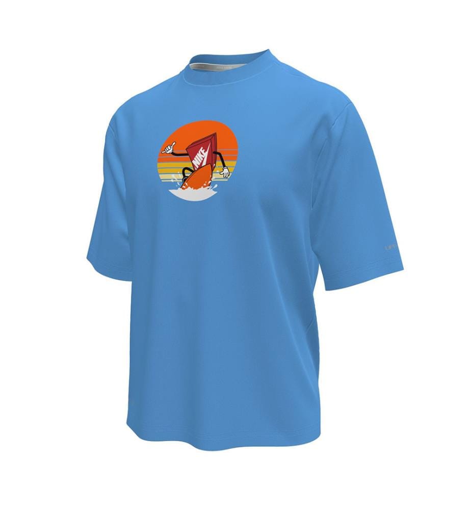 Sunset Surf Big Short-Sleeve Hydroguard - Bleu