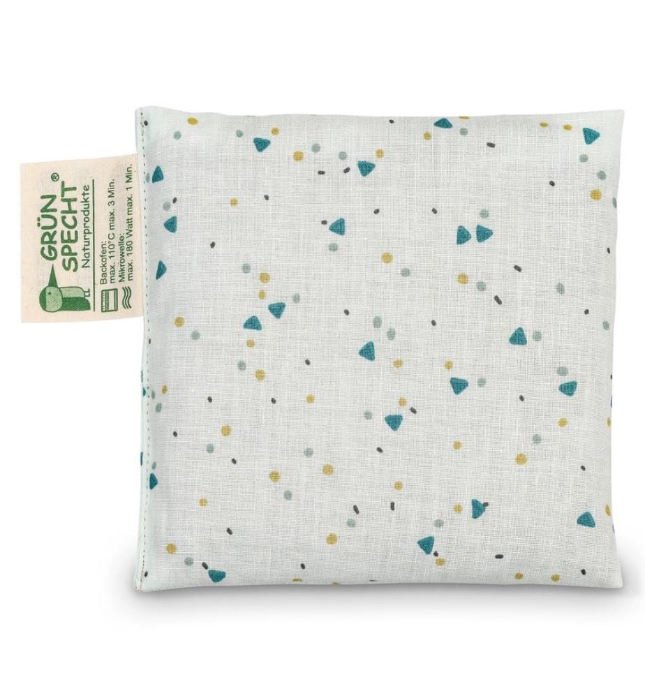 Coussin aux pépins de raisin Triangles Frosty vert