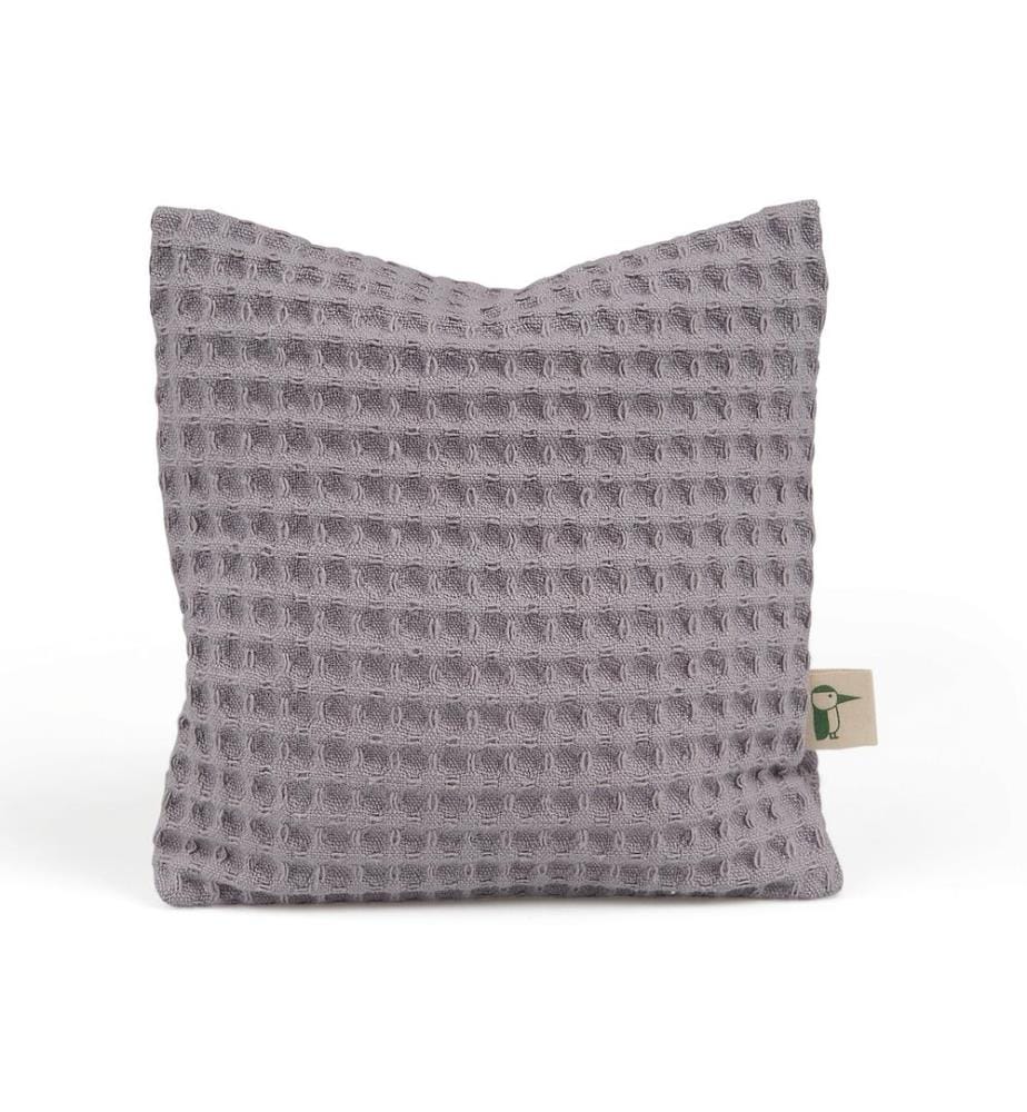 Coussin au colza piqué gaufré gris
