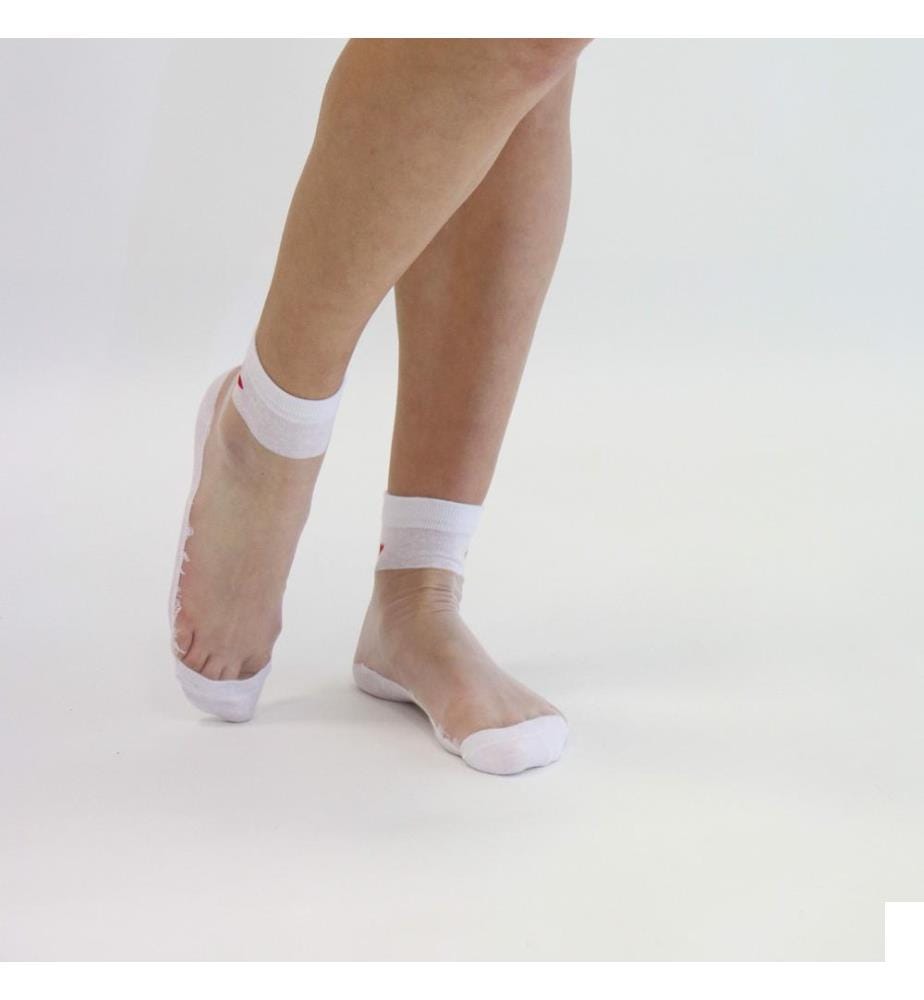 Chaussettes BE MY VALENTINE blanc