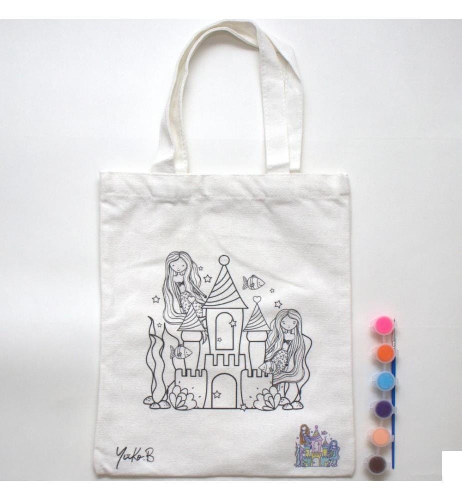 Totebag à peindre Sirène