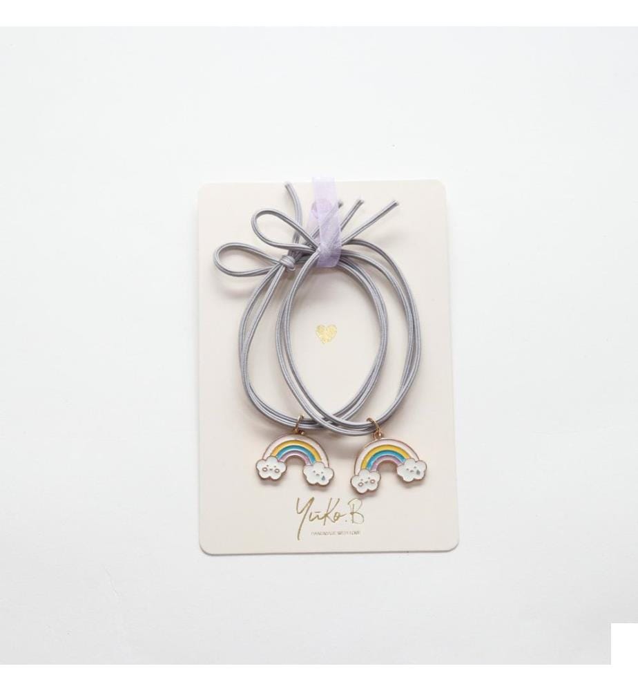 Elastiques cheveux 2 pcs. Arc en Ciel