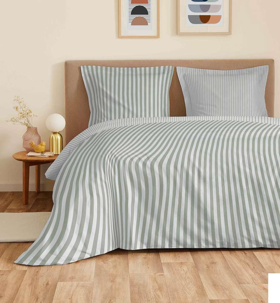 Parure de Draps 4 Pièces pour lit 140 x 190 cm - Palerme Eucalyptus