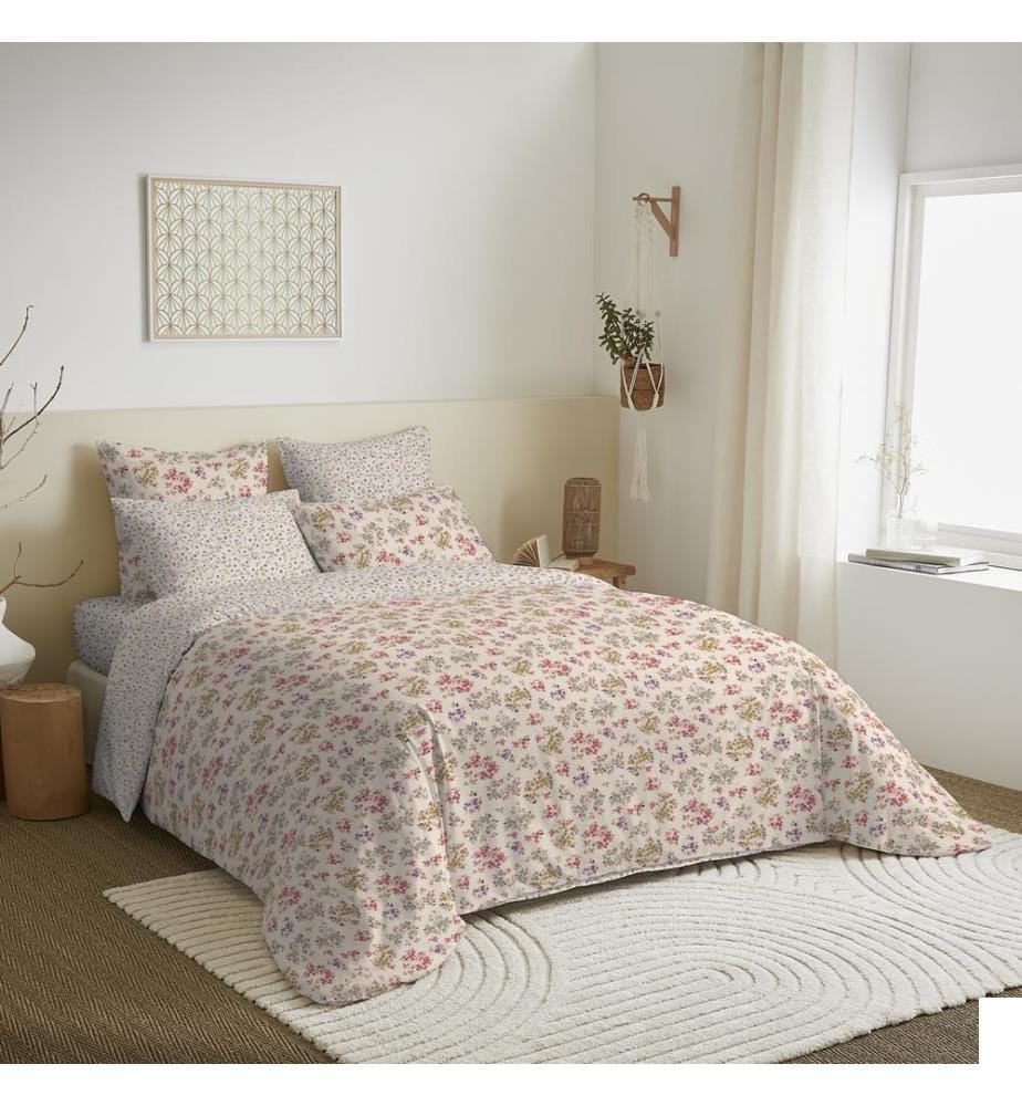 Pack Complet Housse de couette Imprimé 220 x 240 cm & Drap housse 140 x 190 cm