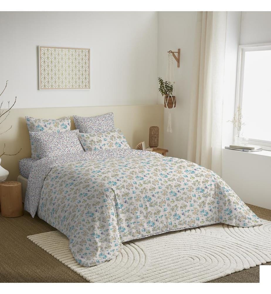 Pack Complet Housse de couette Imprimé 220 x 240 cm & Drap housse 140 x 190 cm