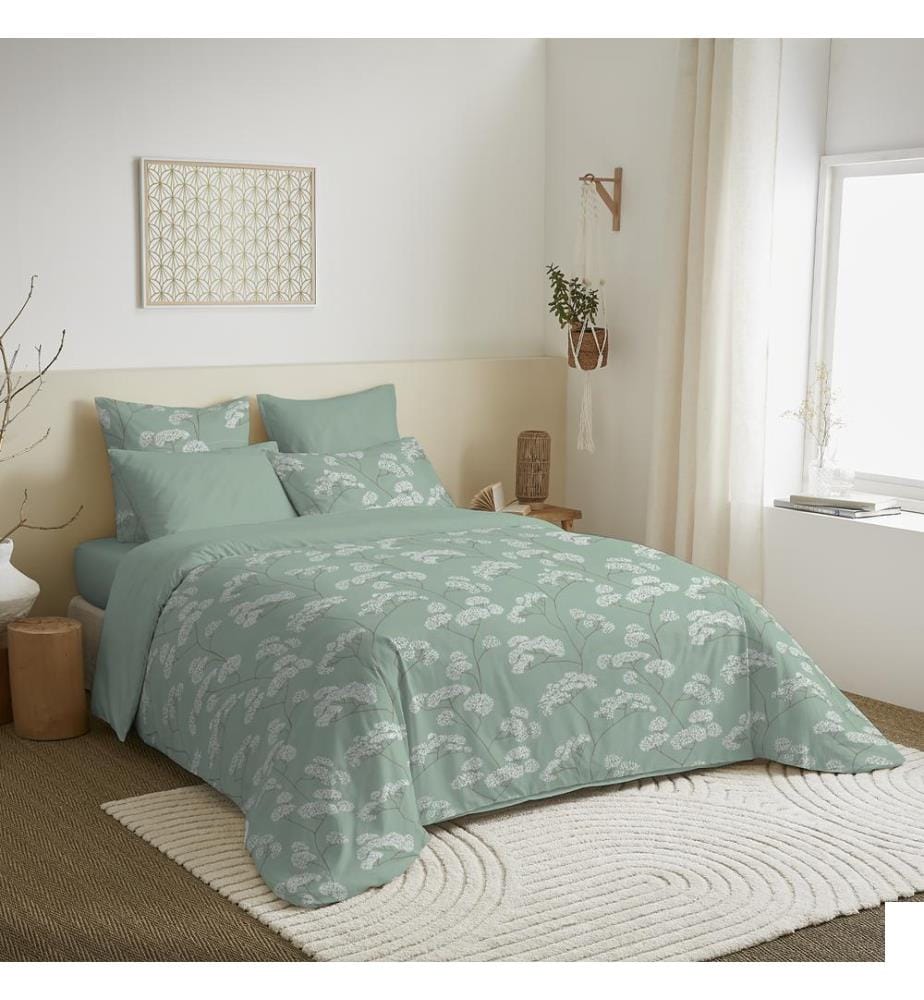 Pack Complet Housse de couette Imprimé 220 x 240 cm & Drap housse 140 x 190 cm