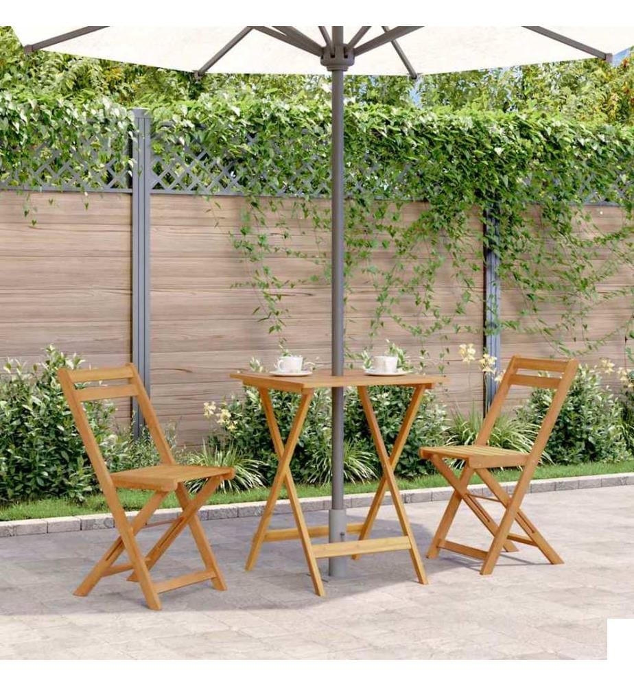 Table pliable de jardin 60x60x75 cm Bois d'acacia solide