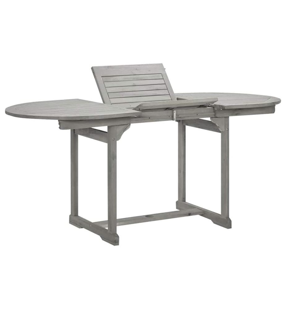 Table à dîner de jardin (120-170)x80x75 cm Bois d'acacia massif