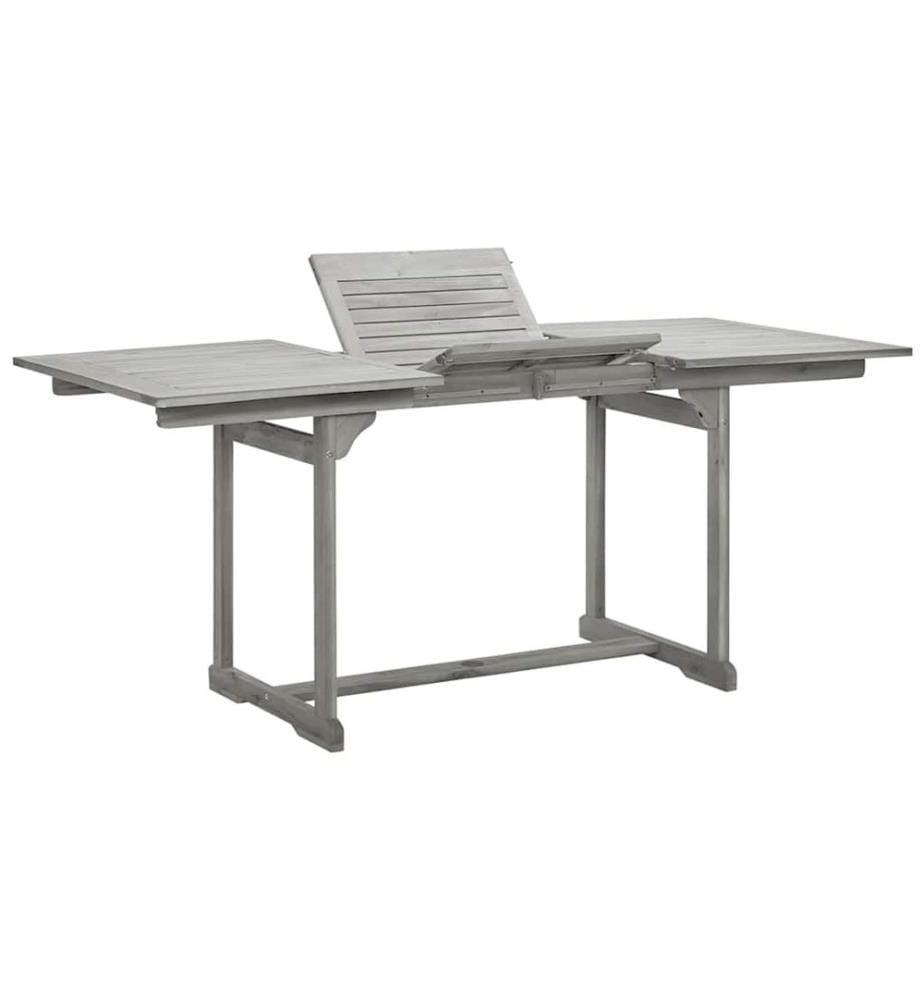 Table à dîner de jardin (120-170)x80x75 cm Bois d'acacia massif