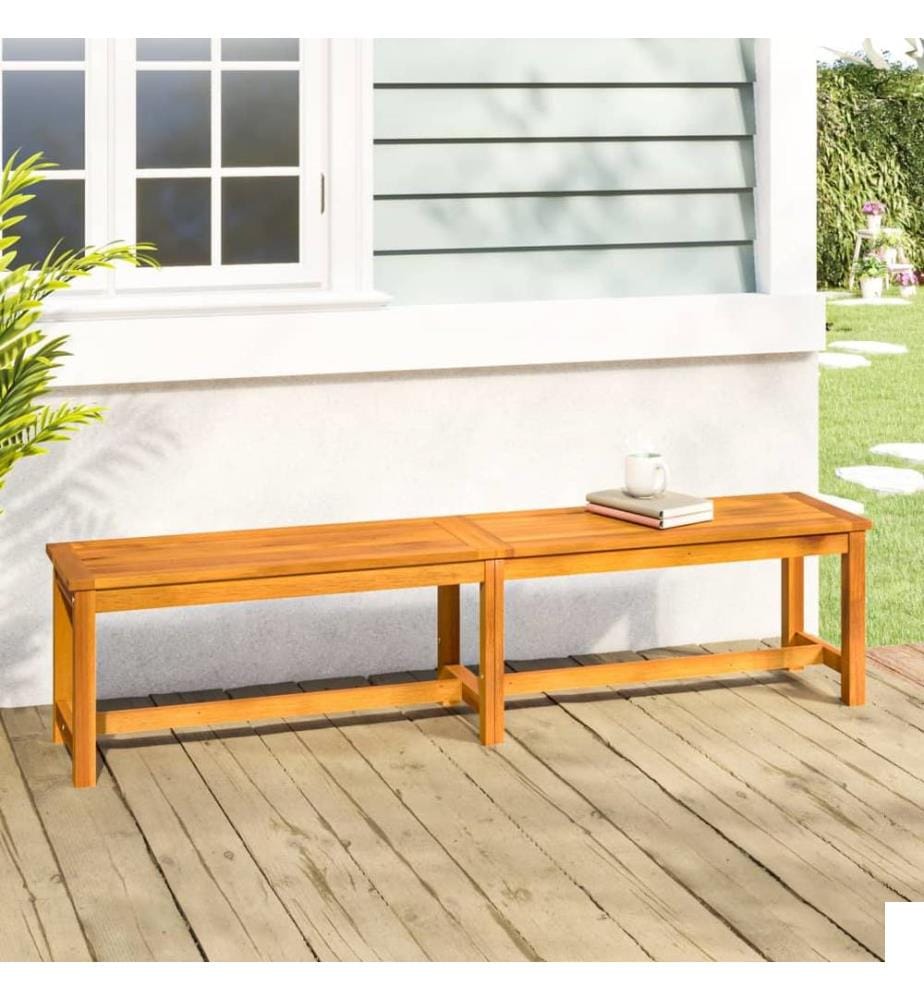 Banc de jardin 180x35x45 cm bois massif d'acacia