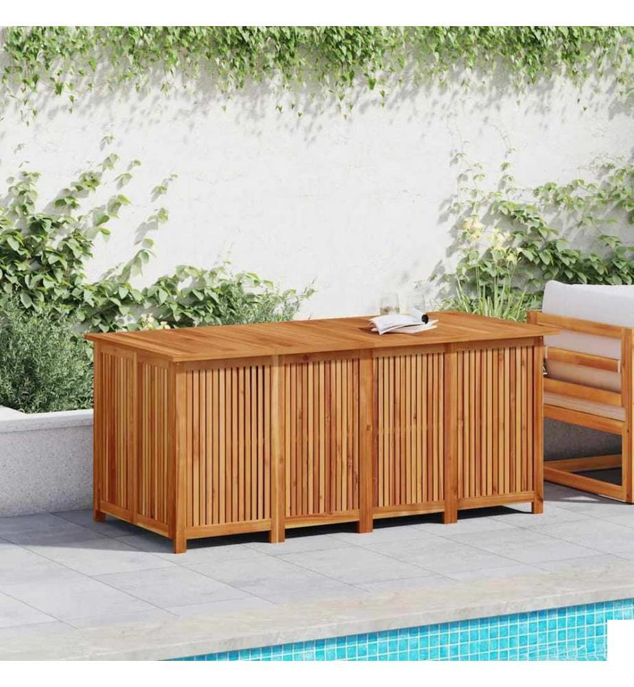 Boîte de rangement de jardin 175x80x75 cm bois massif d'acacia