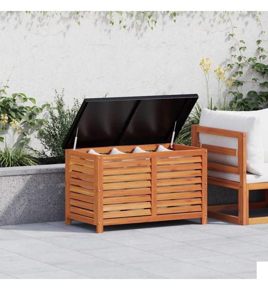 Boîte de rangement de jardin 90x48x55 cm bois d'eucalyptus