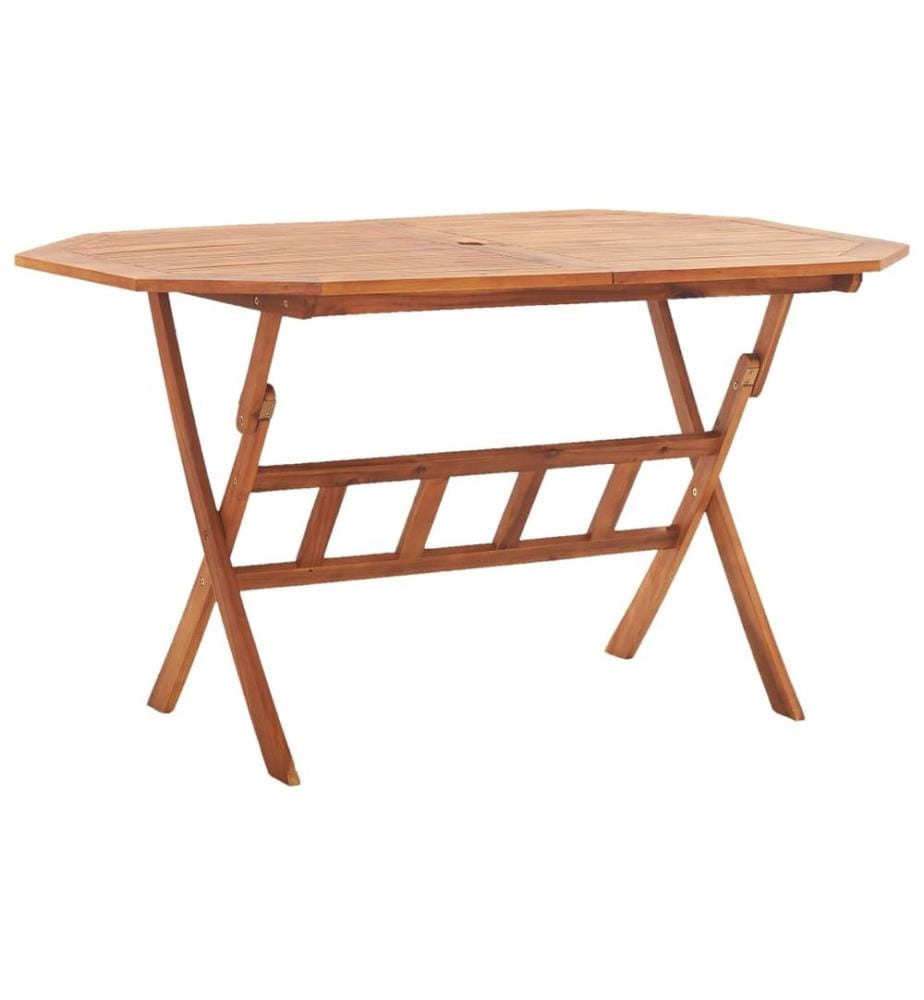 Table pliable de jardin 135 x 85 x 75 cm Bois d'acacia massif