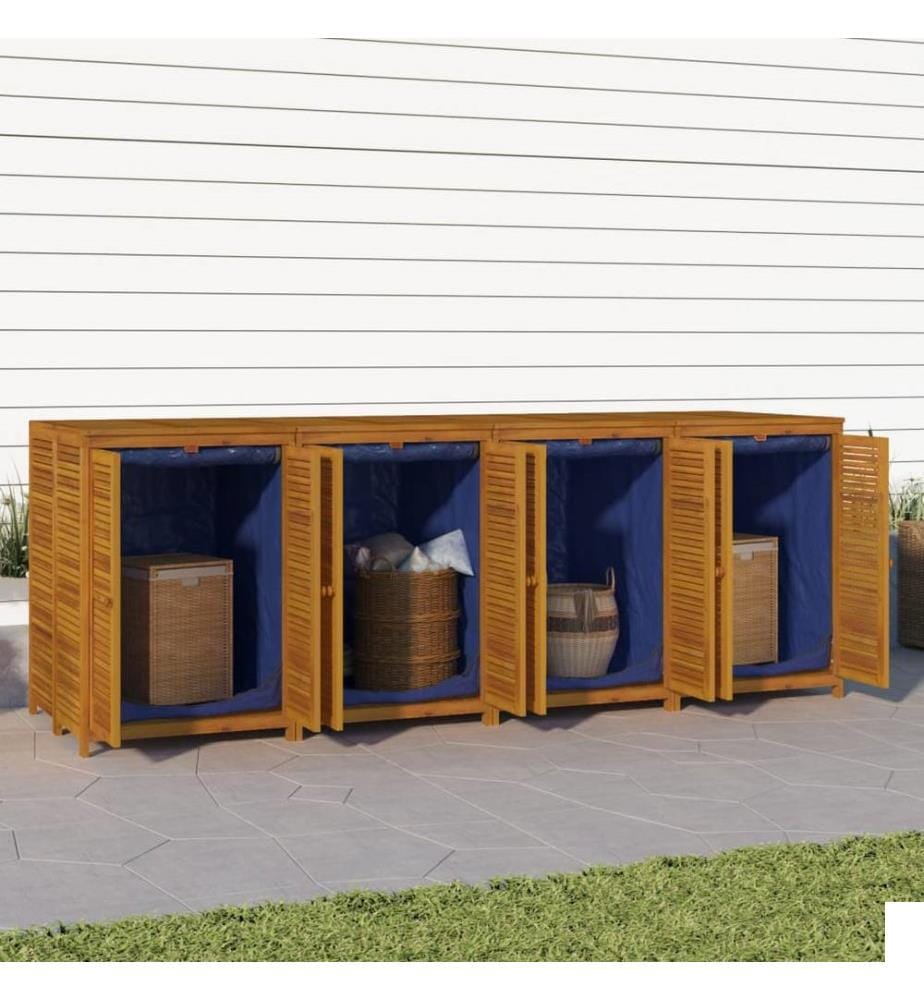 Boîte de rangement de jardin 280x87x104 cm bois massif d'acacia
