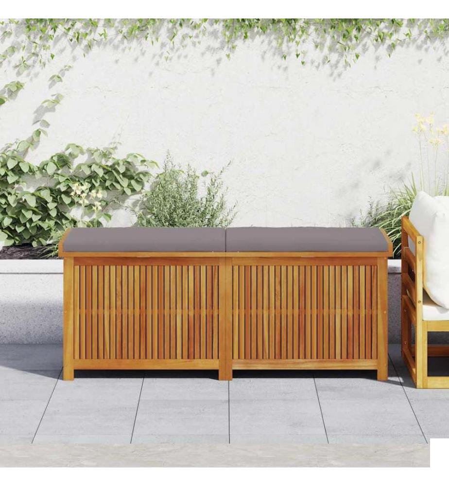 Boîte à coussins d'extérieur 150x50x60,5cm bois massif d'acacia