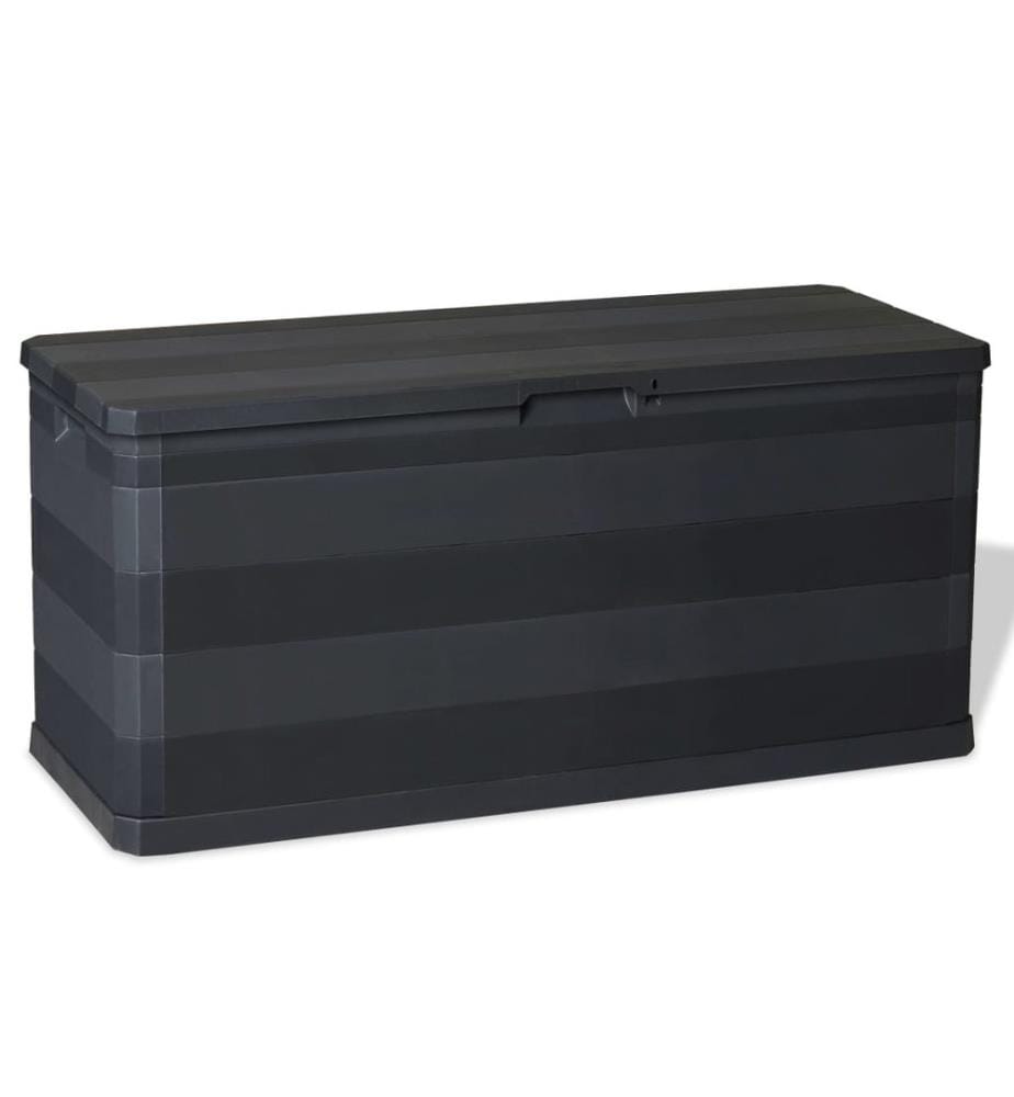 Boîte de rangement de jardin noir 117x45x56 cm