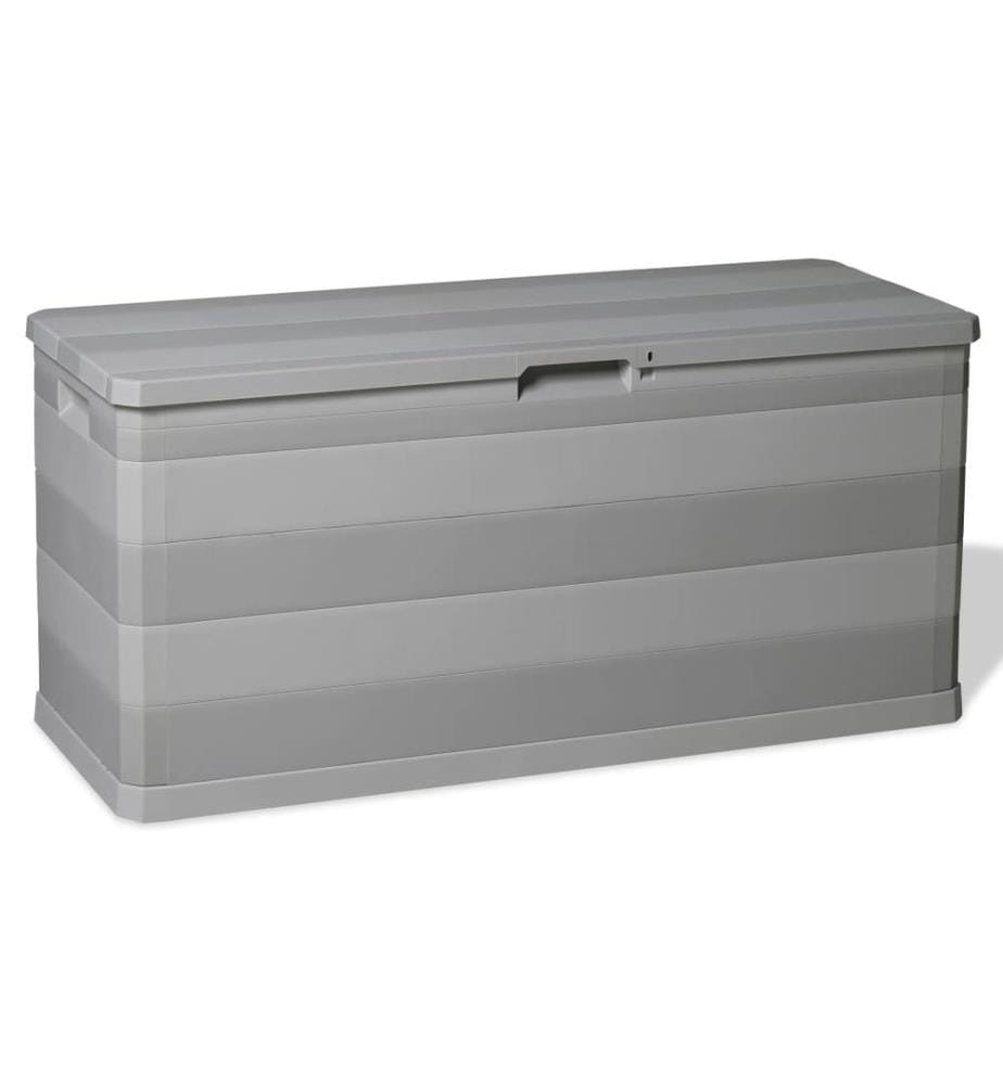Boîte de rangement de jardin gris 117x45x56 cm