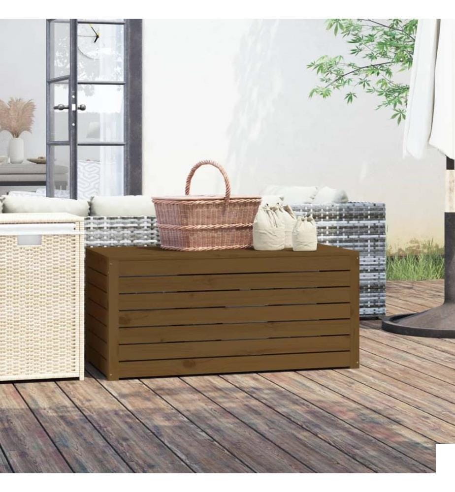 Boîte de jardin marron miel 101x50,5x46,5 cm bois massif de pin