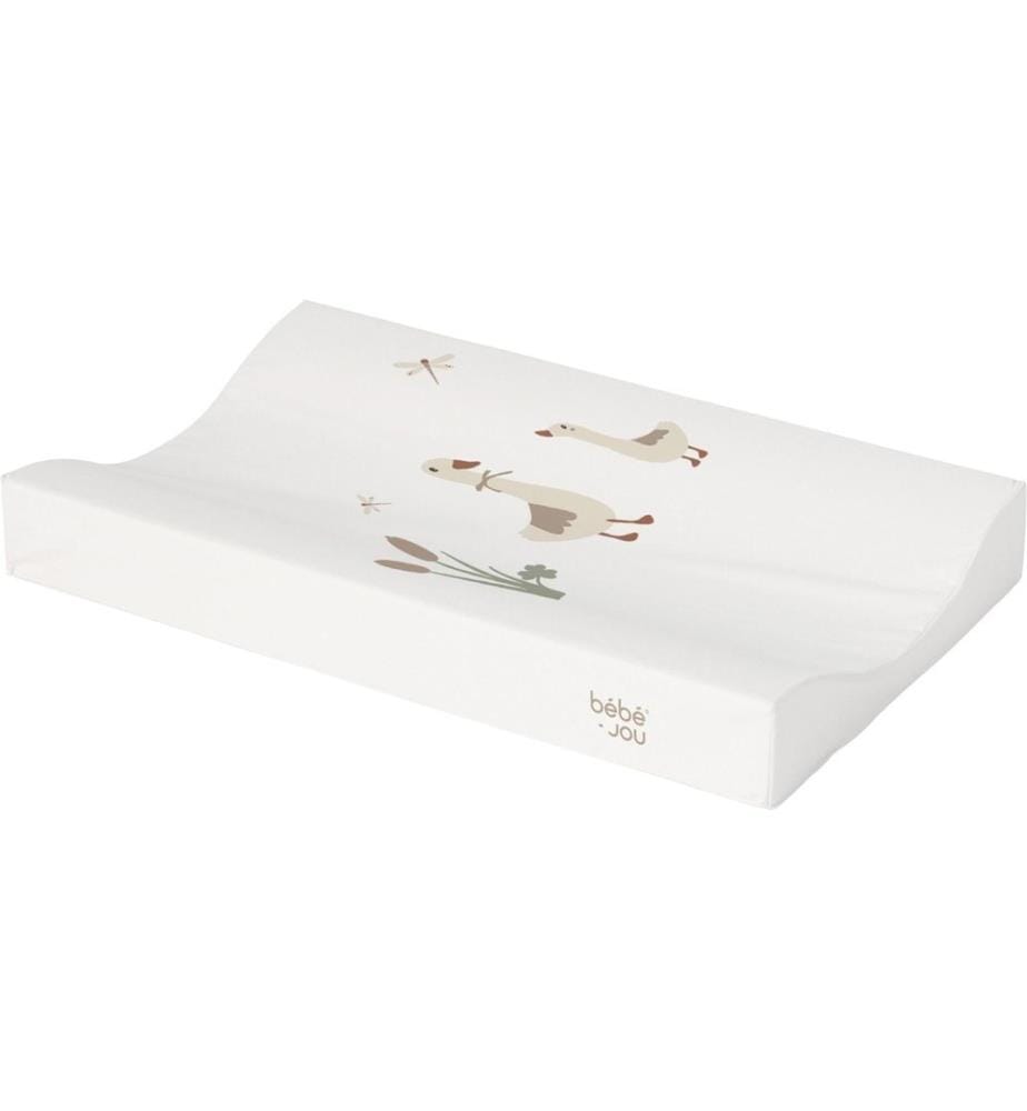 Zewi bébé-jou coussin à langer plastifié 72 x 44 cm Dear Goose, blanc
