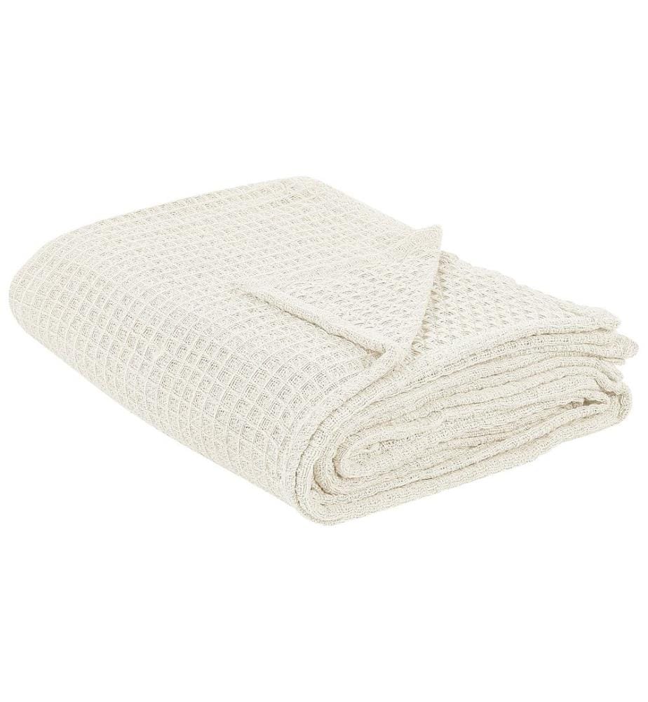 Couvre-lits CHAGYL Coton 200 x 220 cm Beige clair